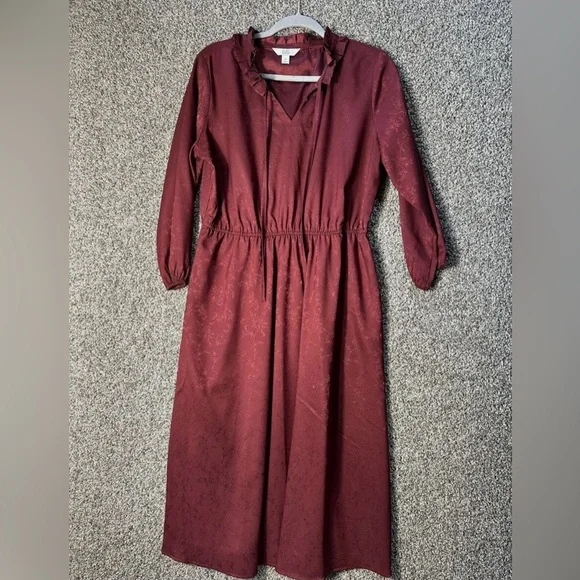 Croft & Barrow Ruffle Neck Dress SZ Medium NWOT - Picture 7 of 11